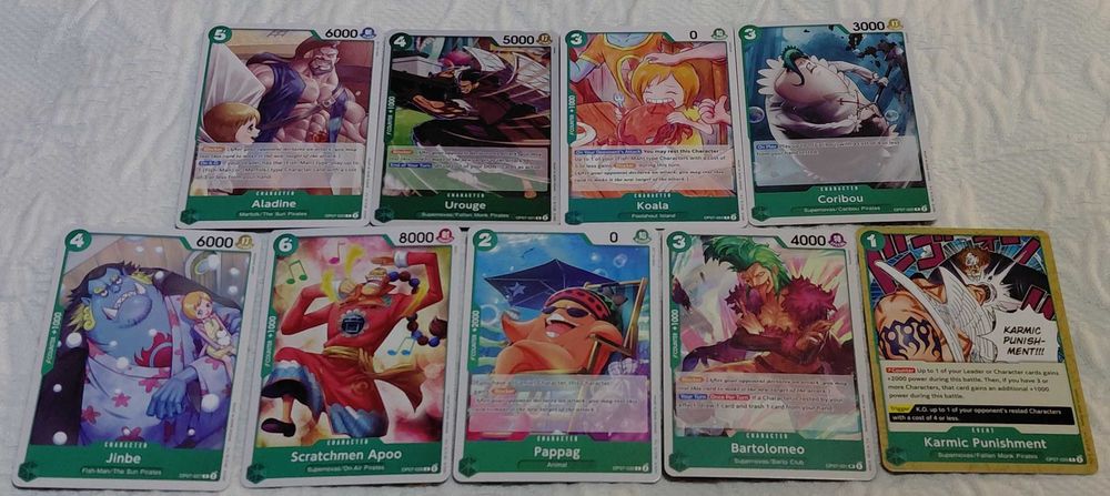 lote de 59 cartas de one piece tcg op07
