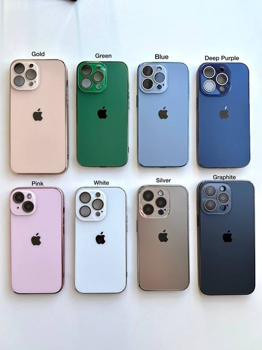 Чехол стеклянный на iPhone 14 Pro Max чохол айфон про макс (всі)