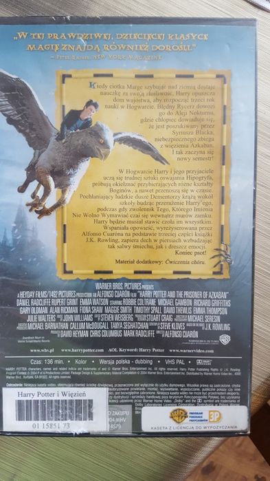 Film VHS Harry Potter i Więzień Azkabanu