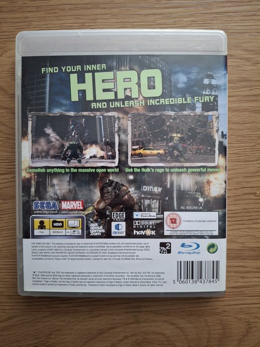 The Incredible Hulk PS3 UNIKAT