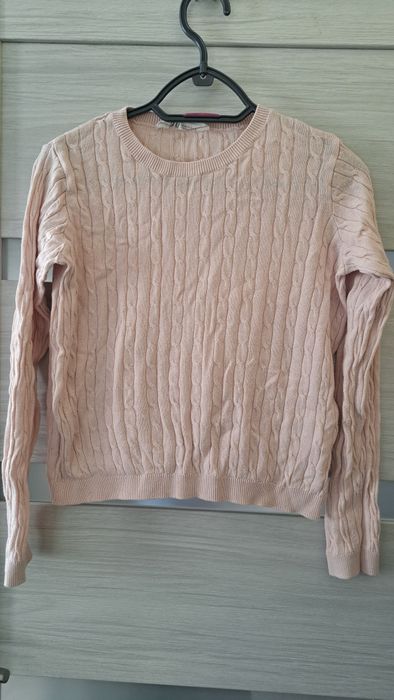 2 sweterki H&M warkoczowy splot 146/152