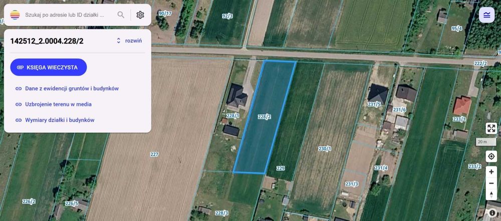 Działka budowlana 3001m² Garno k. Radomia
