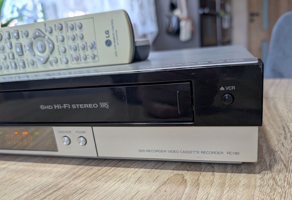LG RC 185 #Nagrywarka DVD VHS #6HD #Hi-Fi Stereo #DivX #DV #Pilot #Przegrywanie VHS na DVD