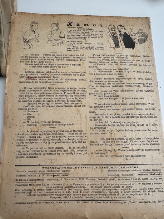 Wiarys nr 47, rok IX, Wojskowy Instytut Naukowo - Oświatowy