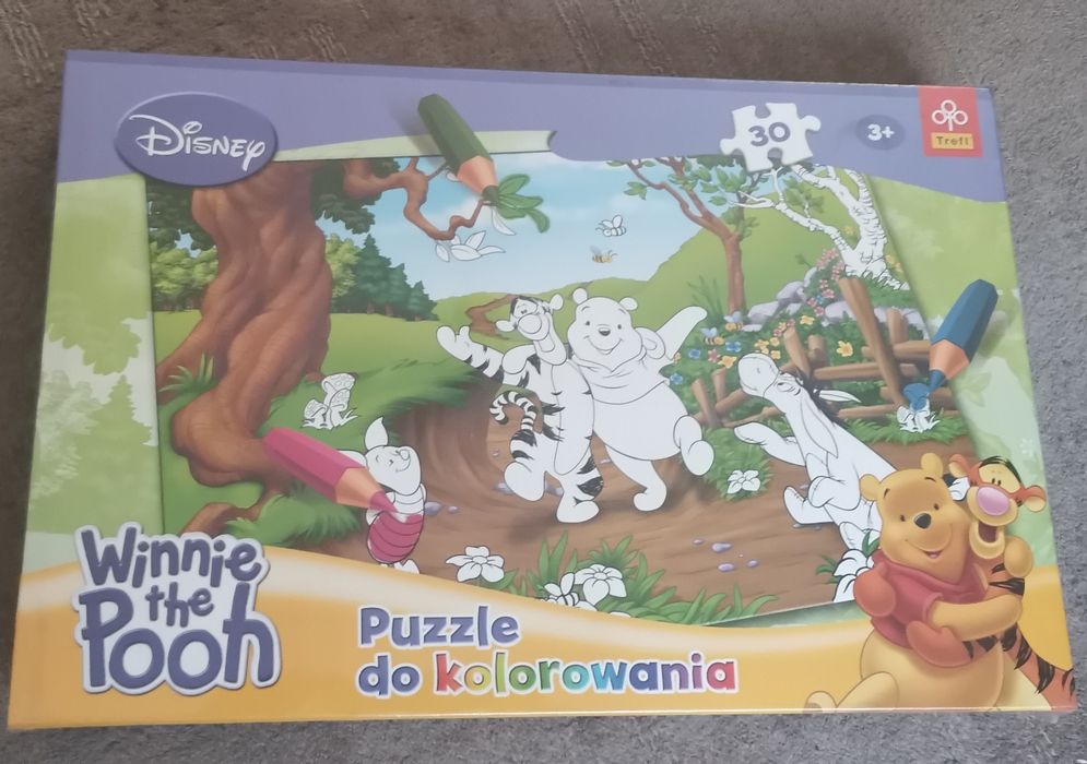 Puzzle do kolorowania Winnie the Pooh