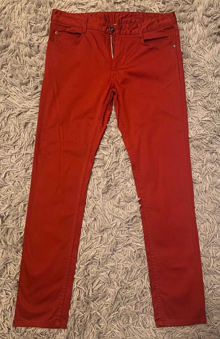 Czerwone Meskie Spodnie Zara