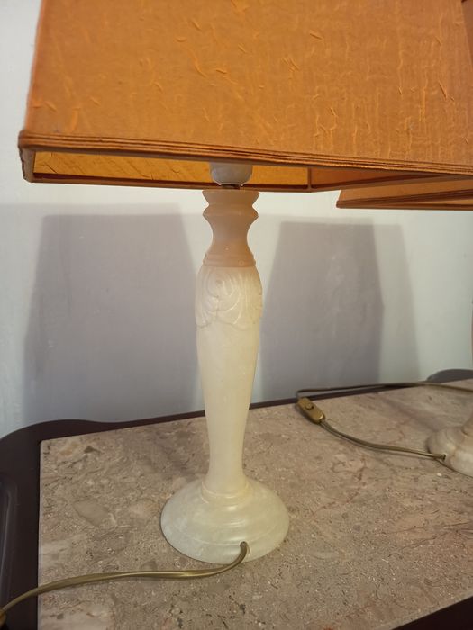 Conjunto 2 candeeiros com base em mármore