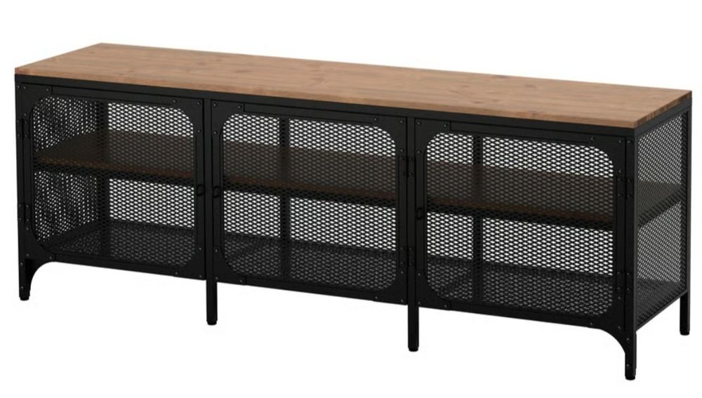 Móvel TV Ikea ferro e madeira