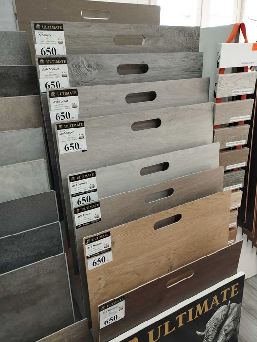 SPC ламінат та вініл замковий, товщина 4-6мм, вигідна ціна, є доставка