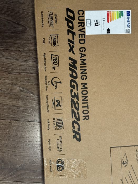 Monitor curvo MSI 180hz/1ms/31.5 polegadas