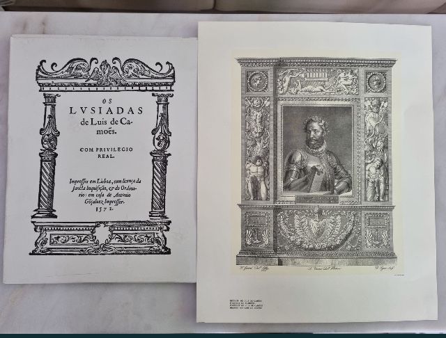 Conjunto de ilustrações, representação dos Lusiadas