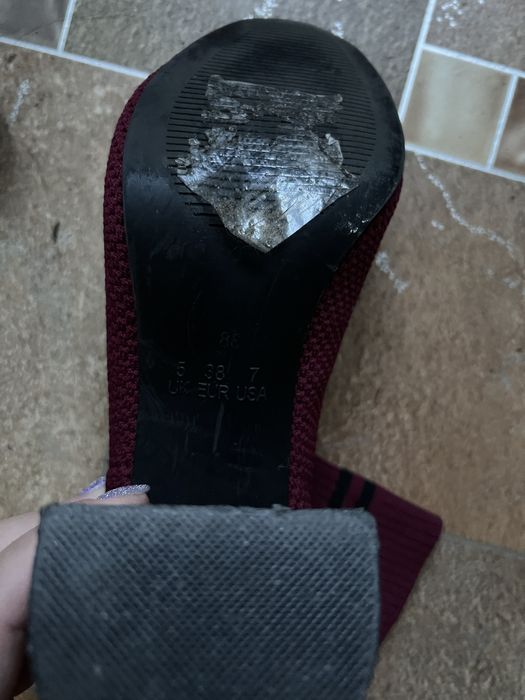 Боти тканеві бордові