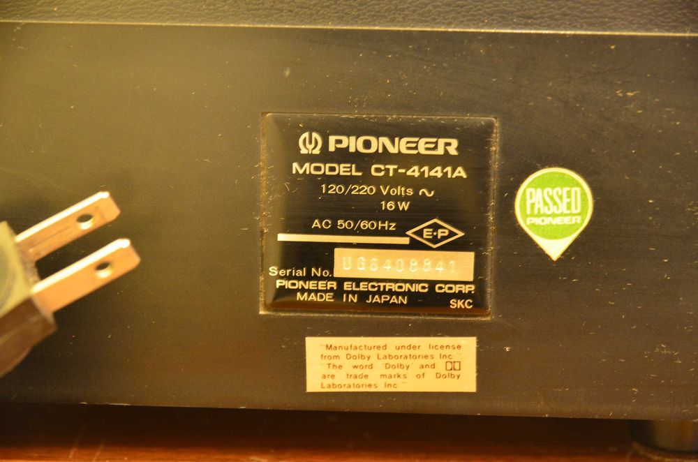 Leitor/ gravador de cassetes Pioneer CT-4141A