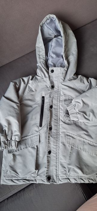 Szara kurtka parka Reserved 116 cm super stan