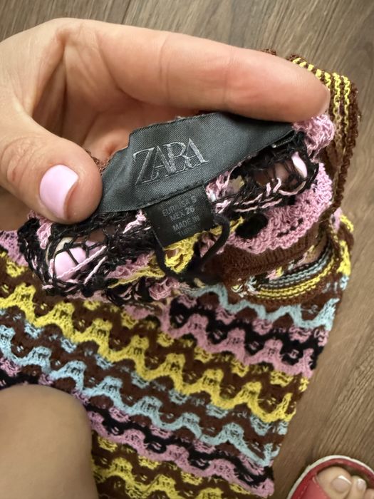 Нова літня сукня zara пляжна плетена  вʼязана розмір s сарафан