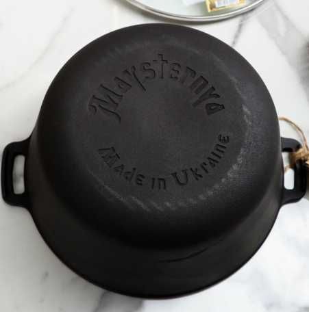 Котелок чугунный maysternya 2 л 3 л 6 л с крышкой чавун кастрюля
