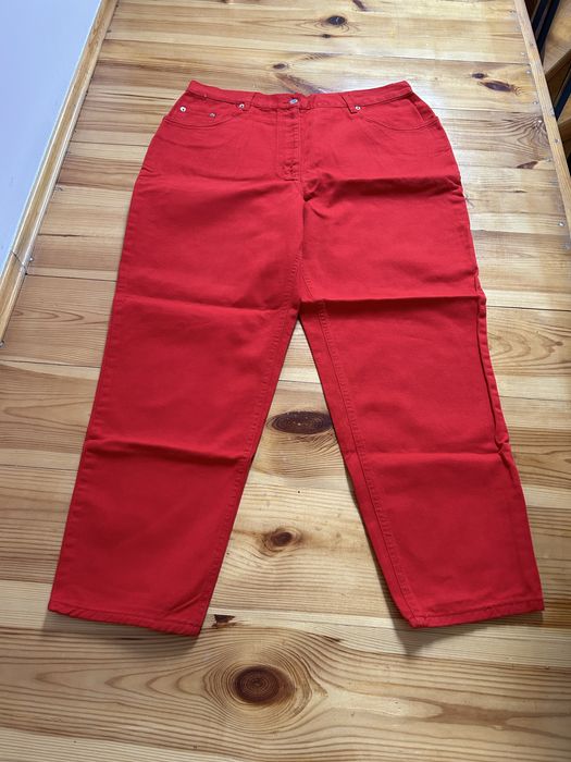 Jeansy spodnie czerwone r50 nowe
