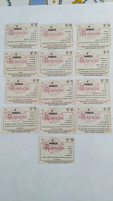 Cromos da família Robinson e Aventuras do Capitão Iglo.