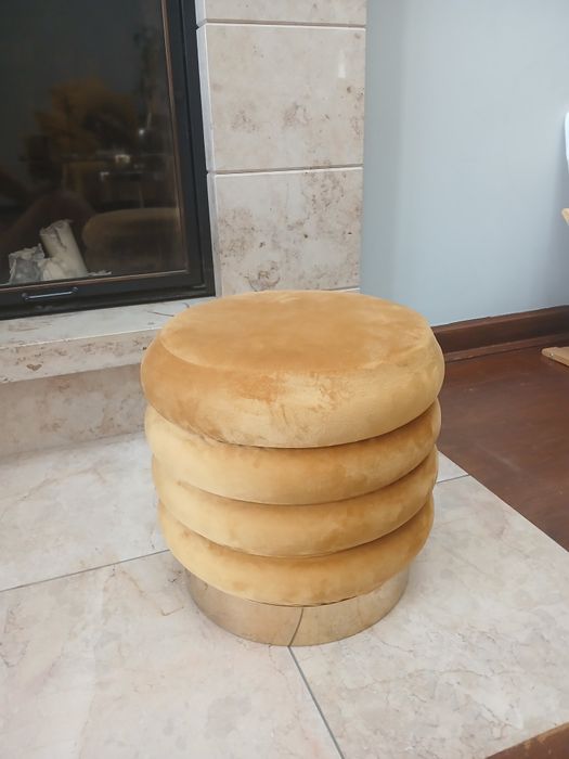 Puf puma musztardowa zlota