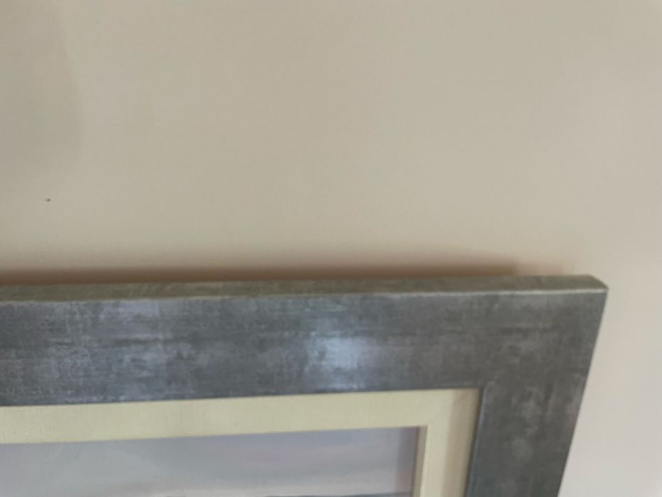 Quadro Abstrato a Óleo com Moldura