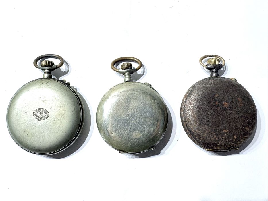 Para restauro: conjunto de 5 antigos relógios de bolso Systeme Roskopf
