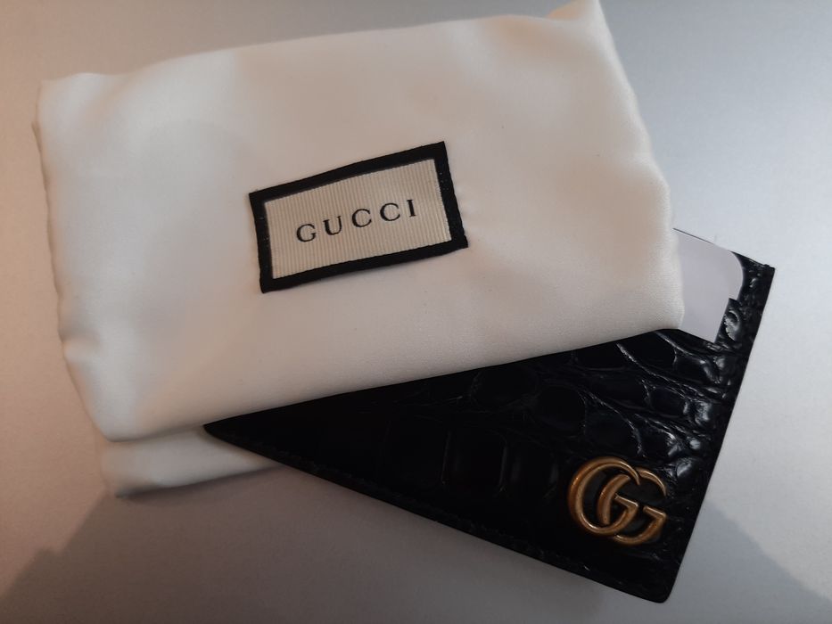 Carteira pele crocodilo - Marca Gucci Original