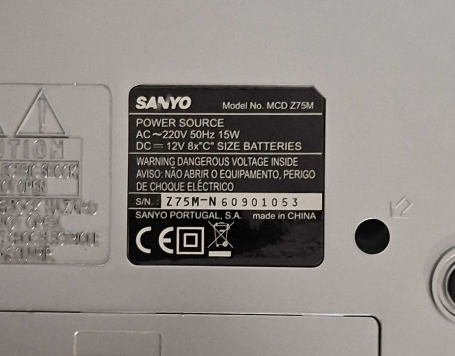 Sanyo MCD Z75M, CD Player Stereo Radio Cassette Recorder