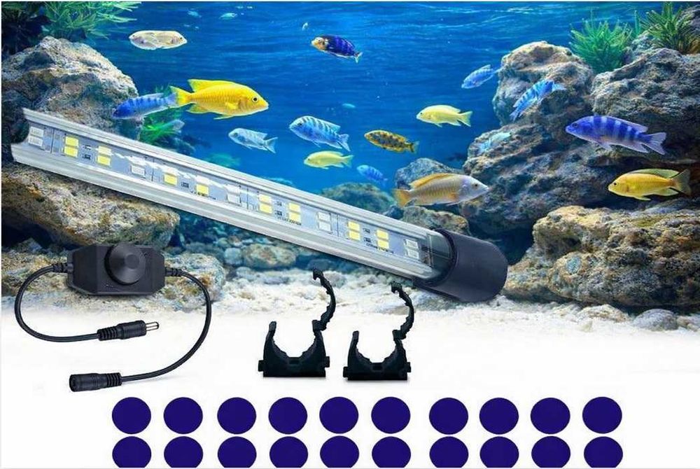 Lampa oświetlenie akwarium 50 cm royal blue niebieska ściemniacz