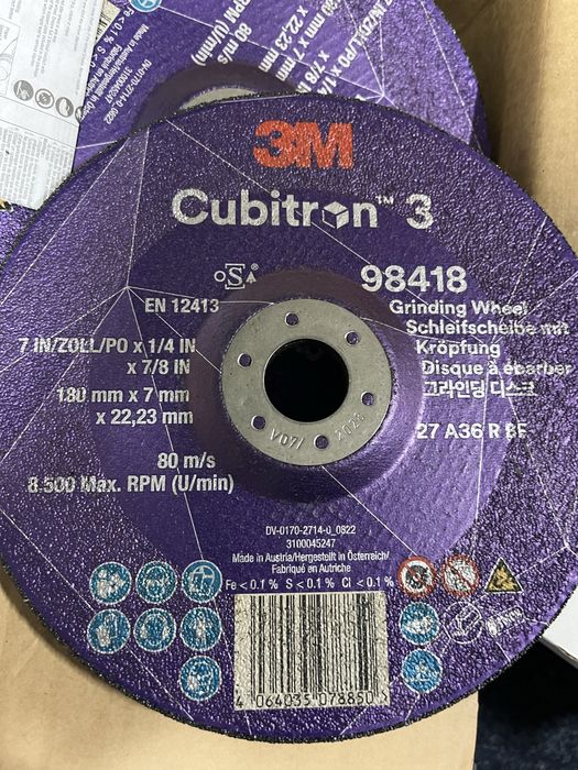 3M Cubitron 3 Tarcza do szlifowania 98418 P36+ T27 180mm x 7mm x 22,23