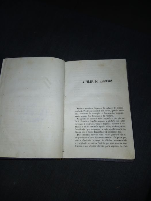 Livro  De Camilo A Filha  Do Regicida Primeira  Edição Ano 1875