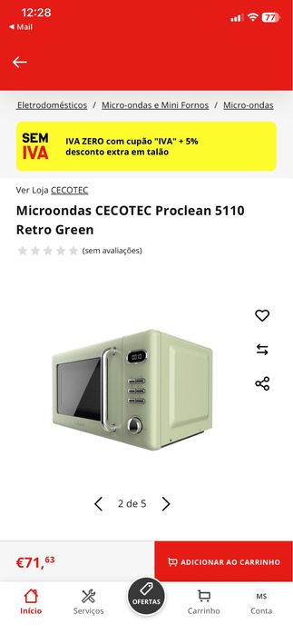 Microondas CECOTEC Retro Green