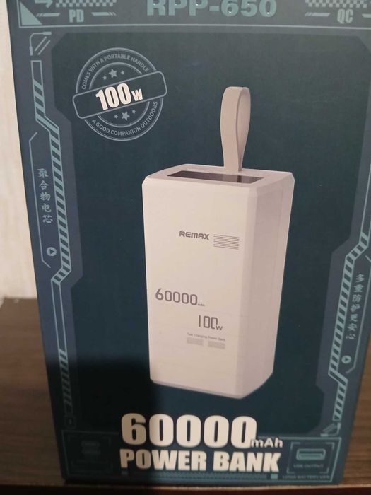 Повербанк для ноутбука 100ват 65 ват Remax RPP-650 павербанк 100W 60W