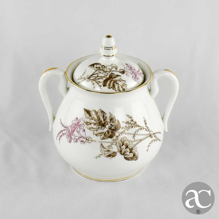 Açucareiro em porcelana Vista Alegre, finais do séc. XIX