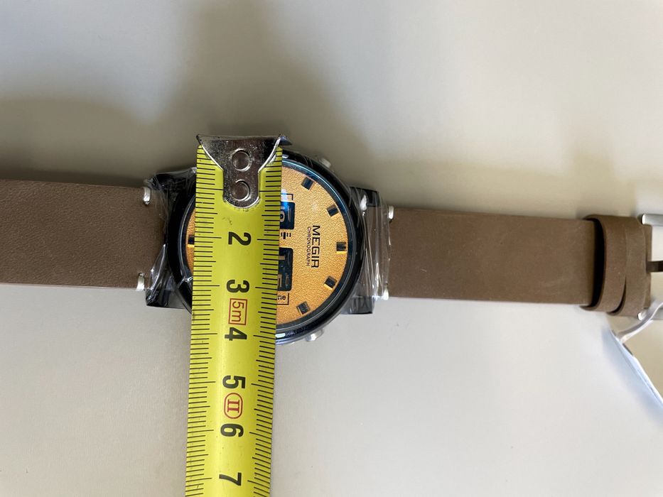 Nowy zegarek męski MEGIR Chronograph Bębnowy (2870)