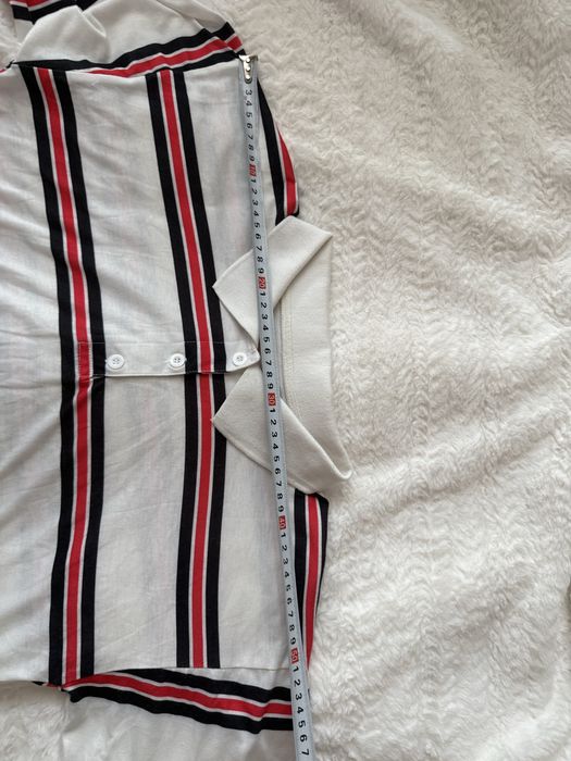 krótka bluzka polo z długim rękawem