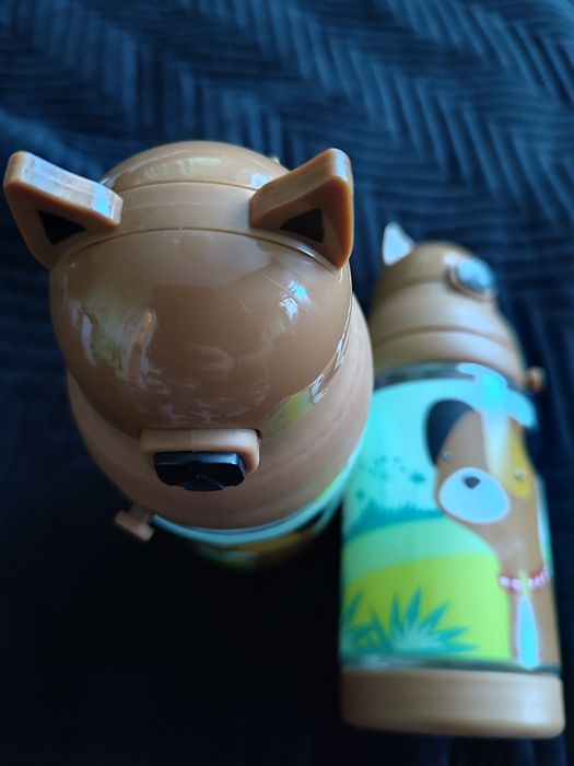 Śliczne bidony 2szt z uszami pieski 420ml bardzo pojemne