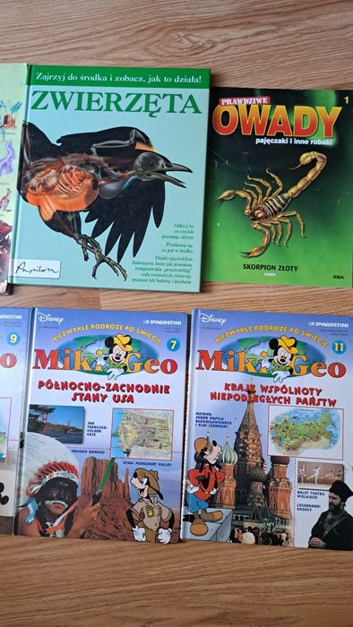Książki edukacyjne- 8 szt. Twarda oprawa