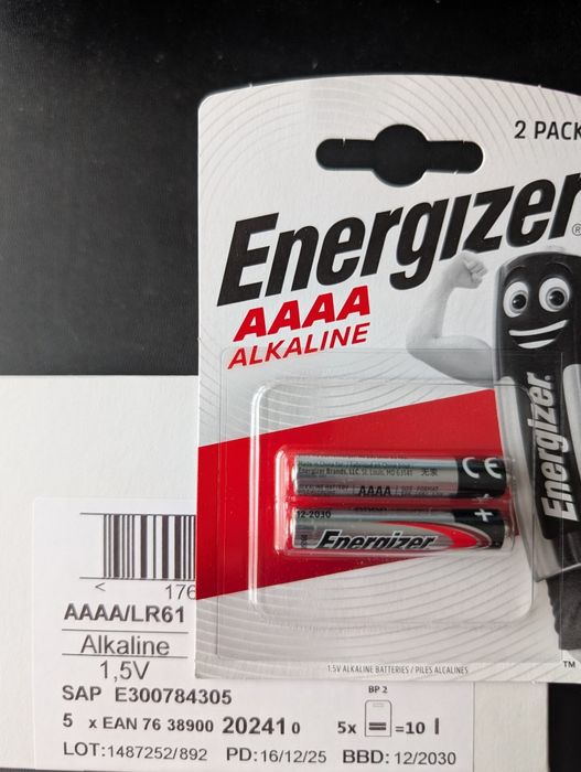 Батарейка Energizer АААА (Е96/25А, LR61, LR8D425). Ціна за 2шт на бл.