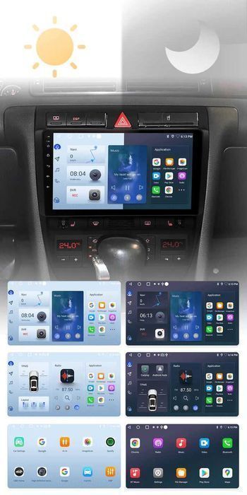 Audi A6 1997–2004 – Radio Android 15 9” CarPlay Android Auto 2GB/32GB GPS Nawigacja Stacja Multimedialna WiFi Bluetooth DSP PL