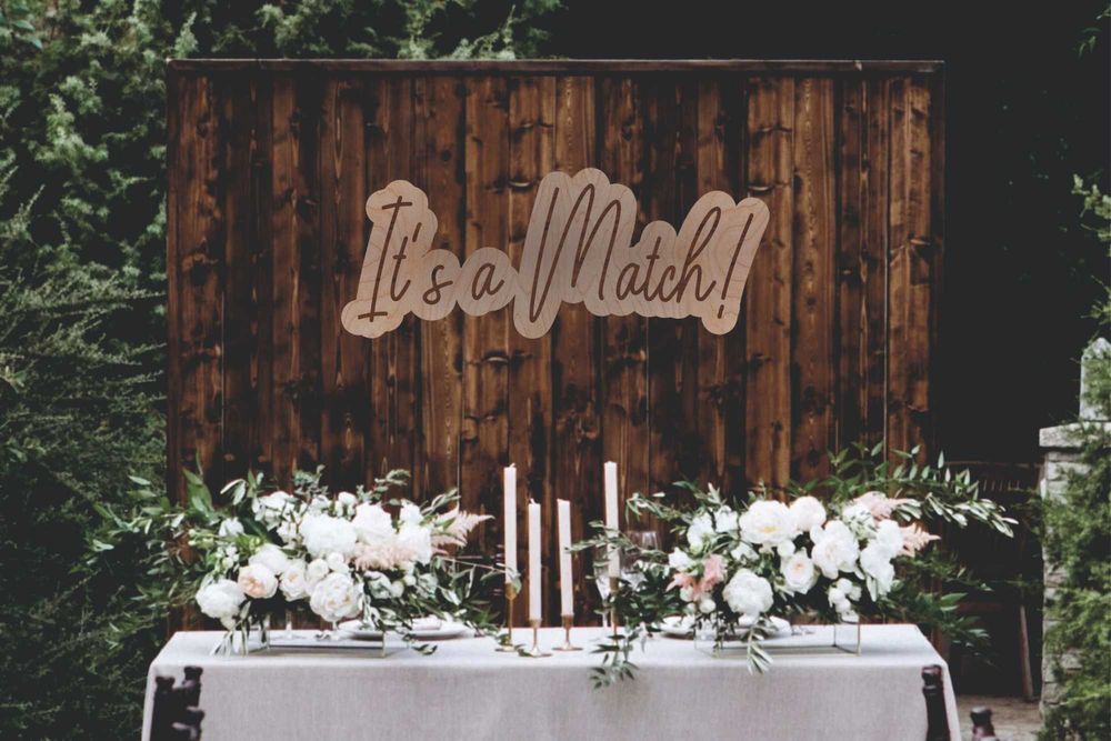 Napis 3D It's a Match ! Na Wesele Ściankę Boho Rustykalne Neon Led