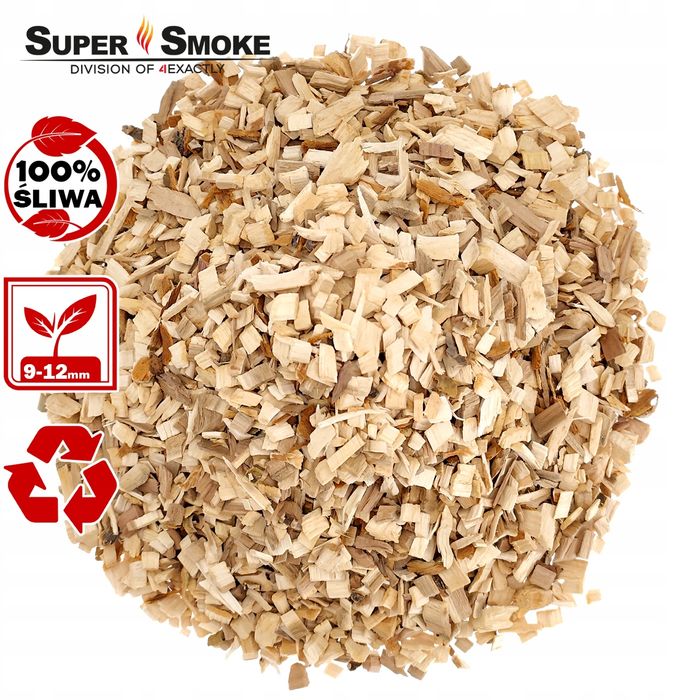 Zrębki Wędzarnicze Super Smoke ŚLIWA KL-10 (9-12mm) Large 6 Litrów