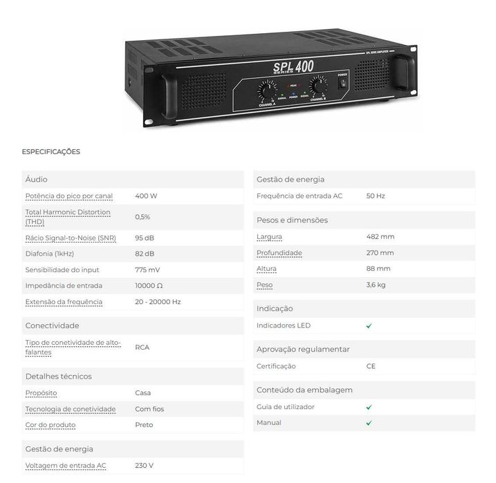 Amplificador SPL 400