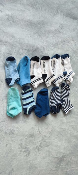 Zestaw paka 11 par skarpetek stopek chłopięcych 31-34