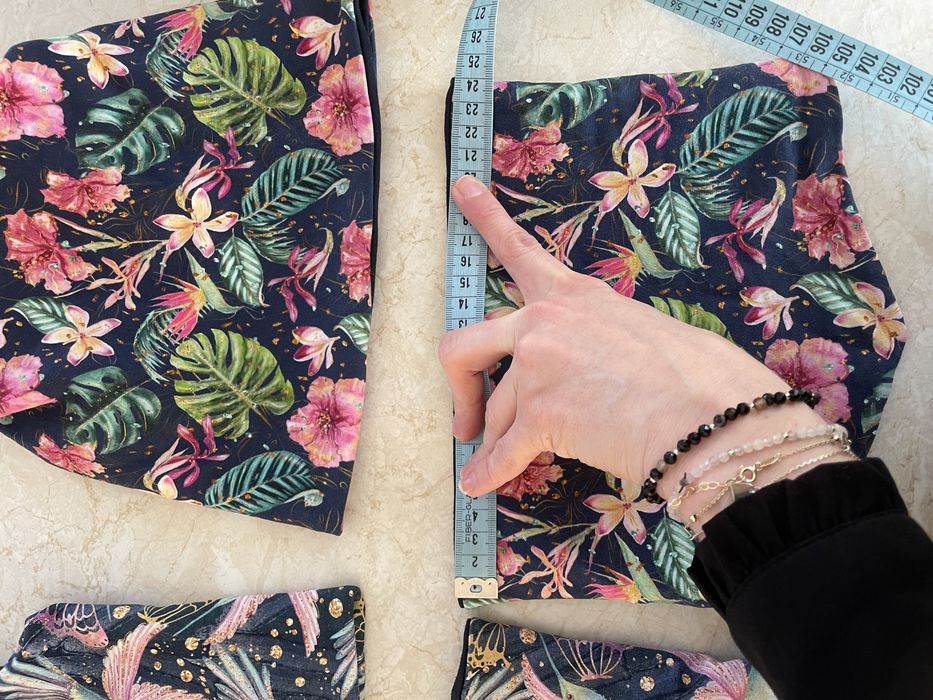 Komplety wiosenne czapka komin bawełniane 54 cm