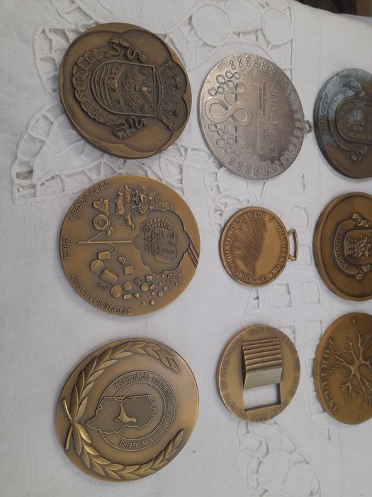 Medalhas de bronze comemorativas- Emigrantes, Alenquer , Esposende etc