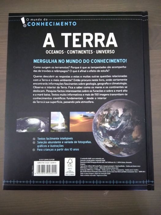 Livro A TERRA Oceanos Continentes Universo