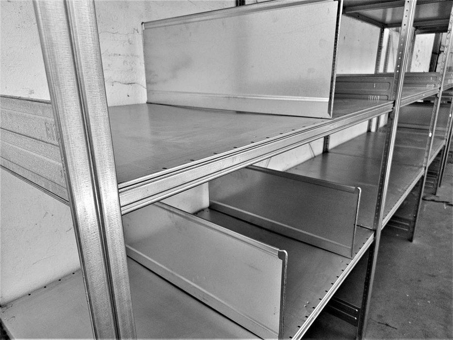 Regał Metalowy 82x200x306cm. Ocynkowany Półkowy Magazyn Garaż Piwnica