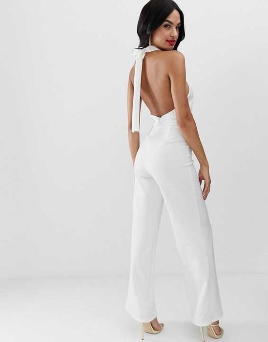 Biały długi kombinezon ASOS 38 exclusive NOWY