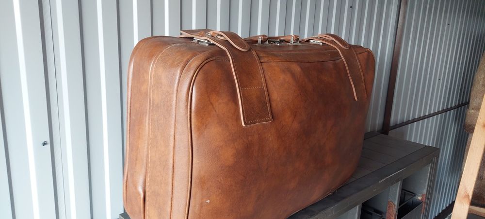 Walizka skórzana PRL