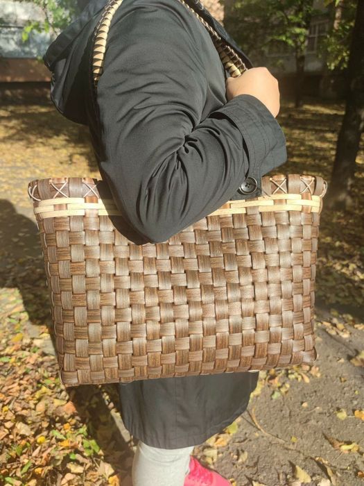 Кошик сумка із ротангу